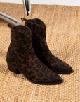 Bottines femme Semerdjian E1454E5 Croleo Bruciato imprimé léopard sur tapis naturel