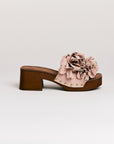 Mules femme Semerdjian Z30 Oslo cuir camel vue latéral