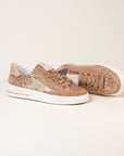 Baskets femme Semerdjian ALE E477 cuir métallisé champagne – SMR23