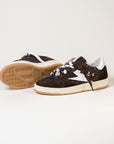 Baskets femme Semerdjian Dany E196 croûte de cuir marron – SMR23