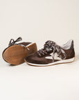 Baskets femme Semerdjian June E278 cuir marron et blanc – SMR23