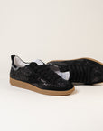 Baskets femme Semerdjian Kayla E110 lacets coton noir – SMR23