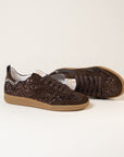 Baskets femme Semerdjian Kayla E112 lacets coton marrons – SMR23