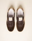 Baskets femme Semerdjian Lee E433 marron et or – SMR23