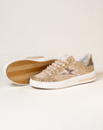 Baskets femme Semerdjian Noubar E474 cuir métallisé or – SMR23