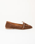 Mocassins VOGUE 01 Camoscio Tabacco — Croûte de velours cognac, doublure cuir de veau et première cuir