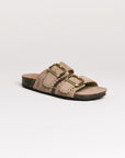 Mules femme Semerdjian Arianna cuir crosta coconut vue de face