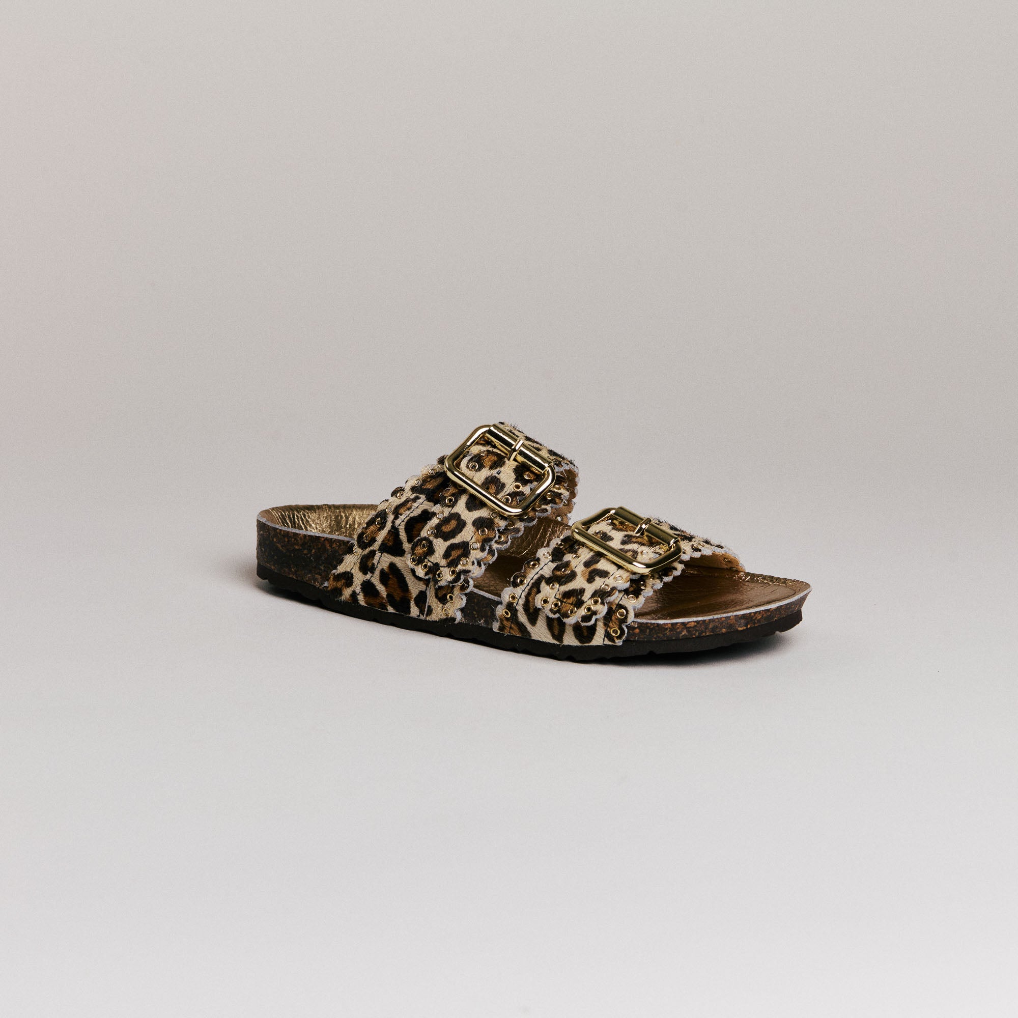 Mules femme Semerdjian Arianna cavallino léopard vue latérale