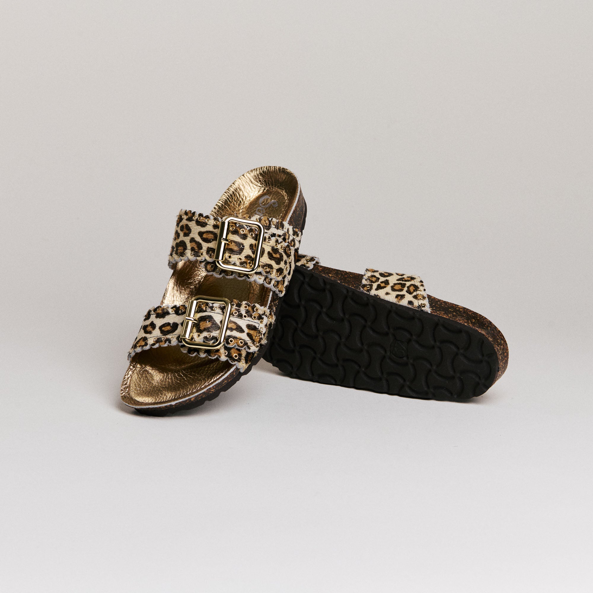 Mules femme Semerdjian Arianna cavallino léopard vue de face