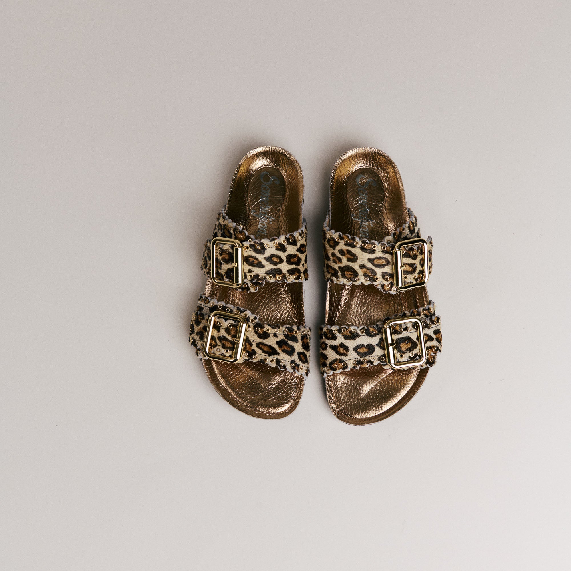 Mules femme Semerdjian Arianna cavallino imprimé léopard artisanal européen