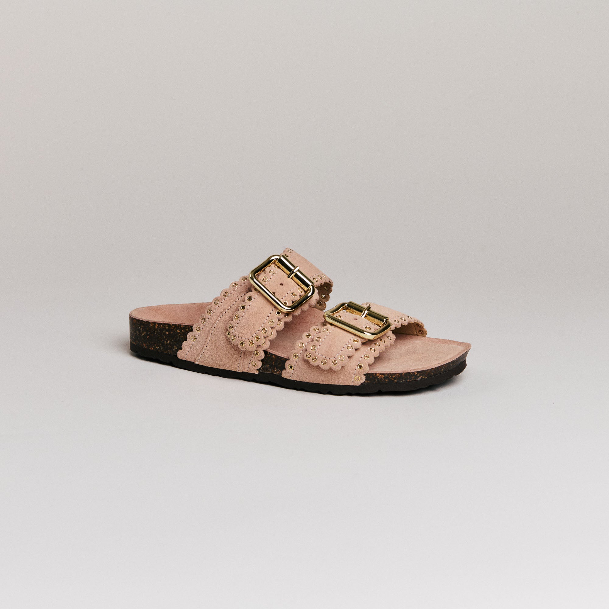 Mules femme Semerdjian Arianna cuir crosta milo vue latérale