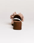 Mules femme Semerdjian Z30 Oslo cuir marron fabriqué en Europe