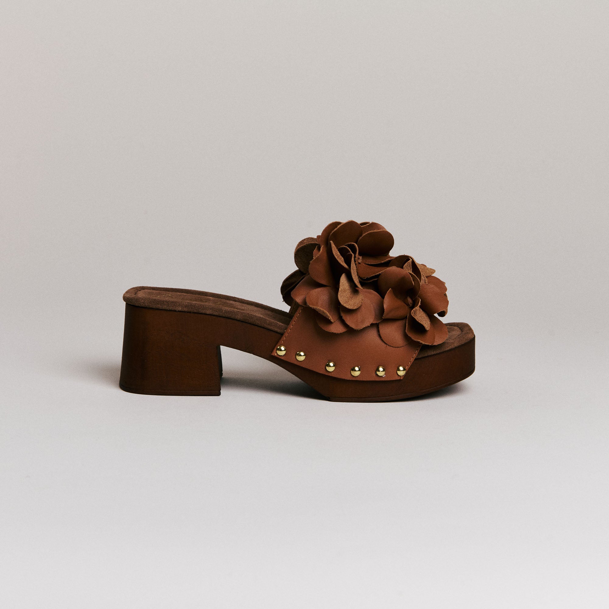 Mules femme Semerdjian Z30 cuir vitello cuoio vue latéral 