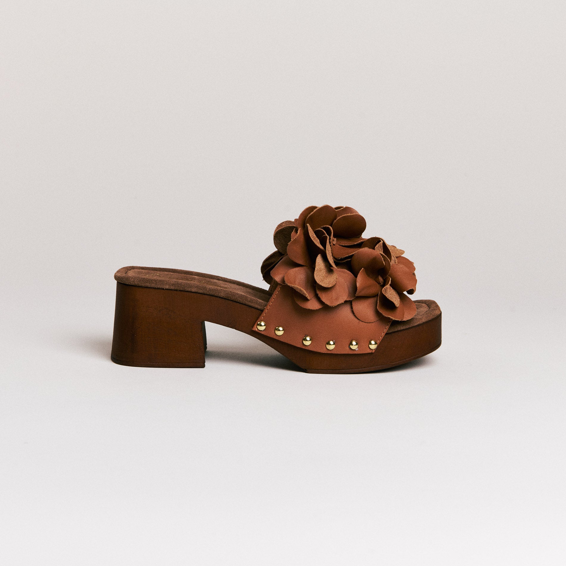 Mules femme Semerdjian Z30 cuir vitello cuoio vue latéral 