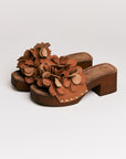 Mules femme Semerdjian Z30 cuir vitello cuoio vue dessus