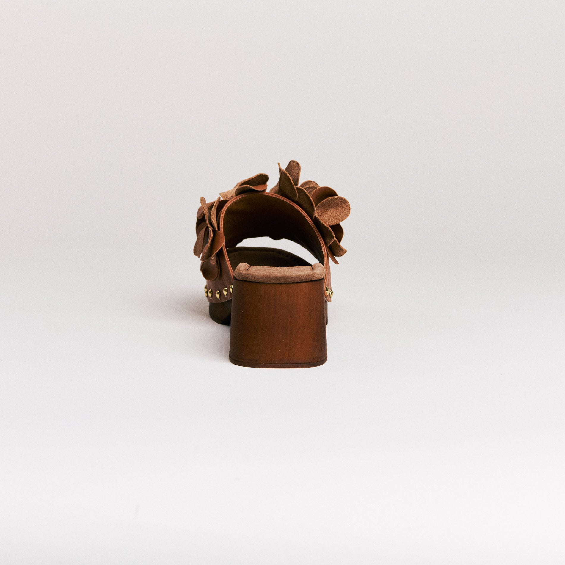 Mules femme Semerdjian Z30 cuir vitello cuoio naturel made in Europe