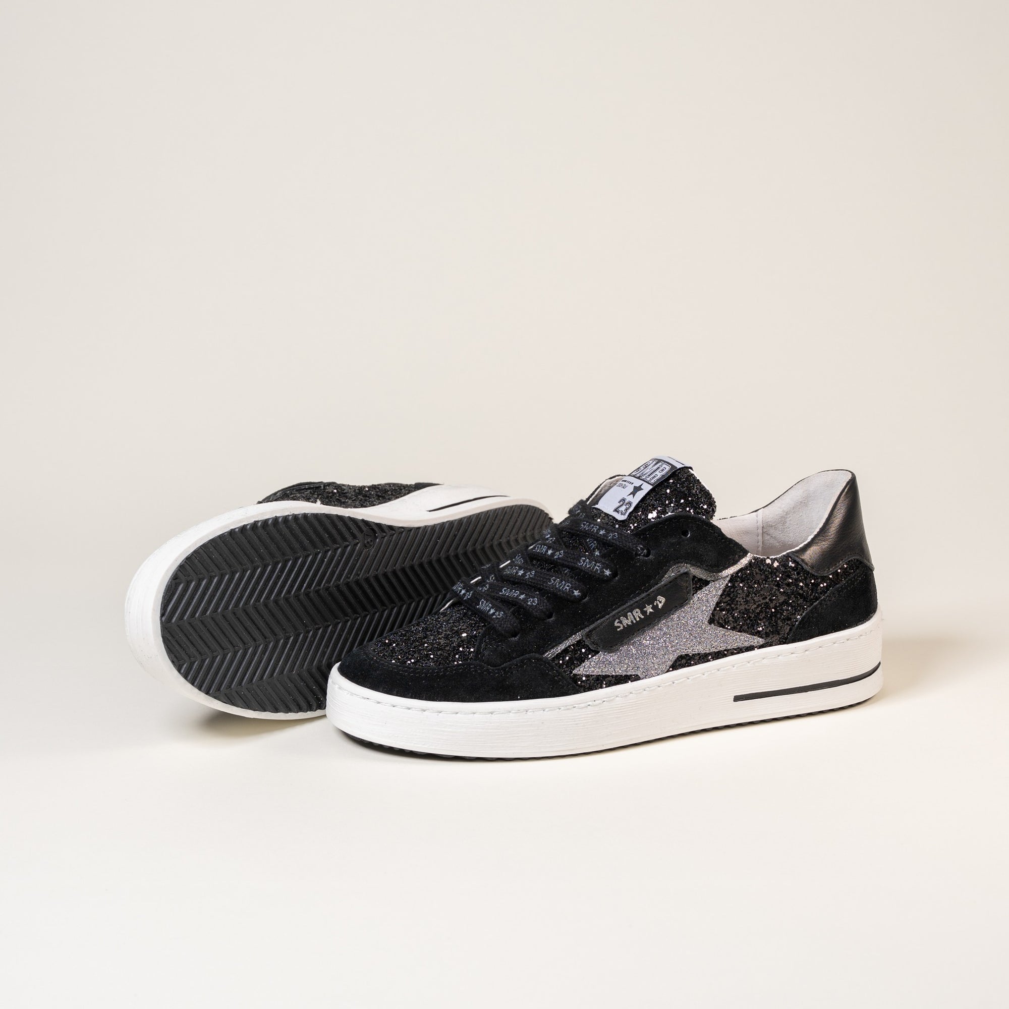 Baskets femme Semerdjian Ale E480 cuir noir – SMR23