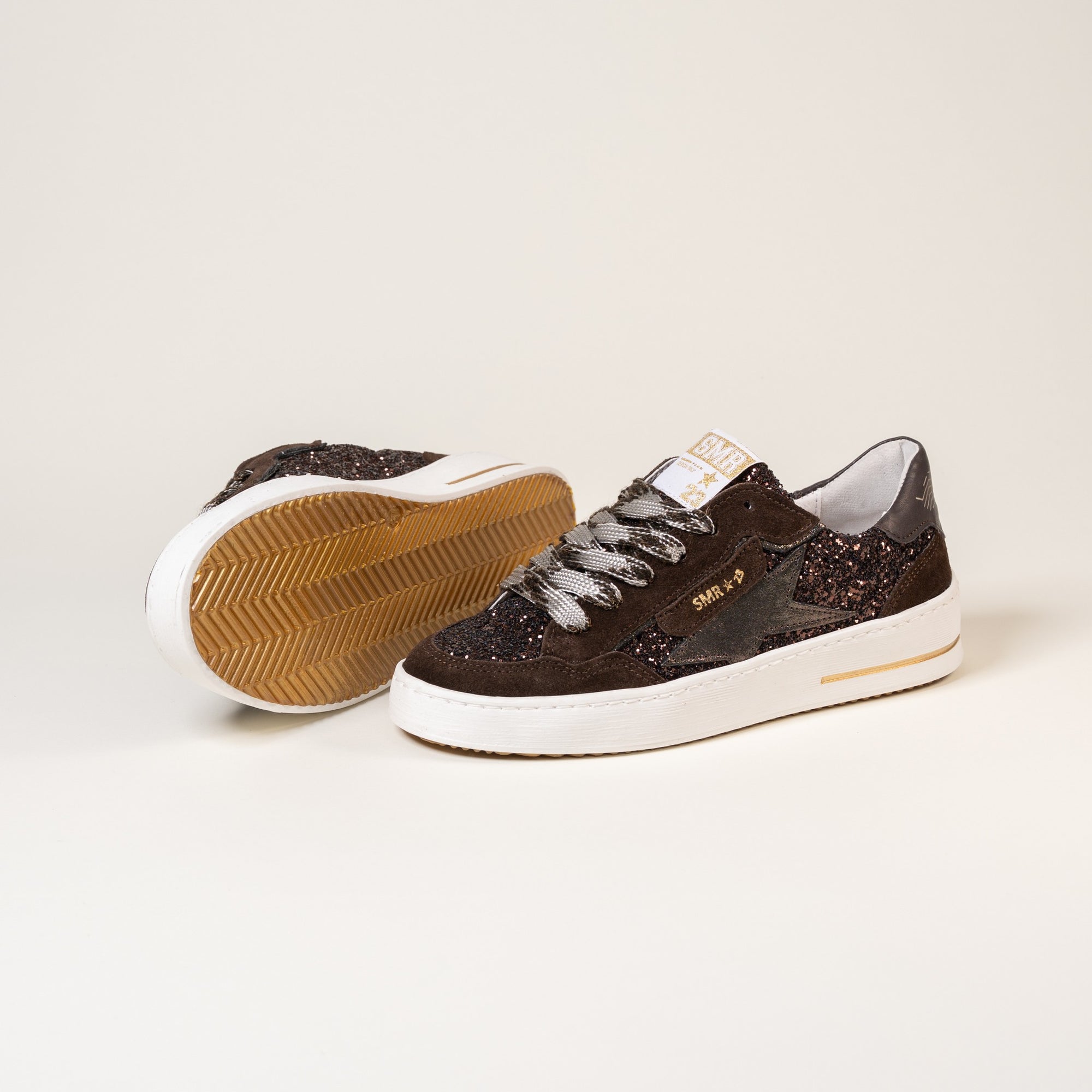 Baskets femme Semerdjian ALE E481 glitter marron – SMR23