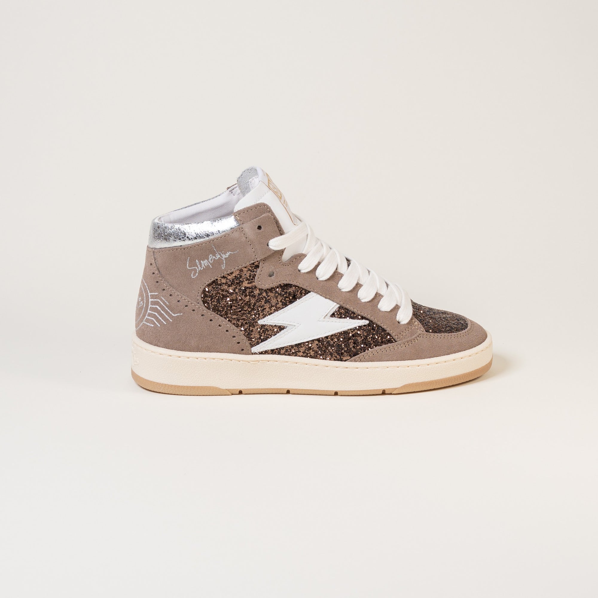 Baskets femme Semerdjian Braga C225 glitter marron – SMR23