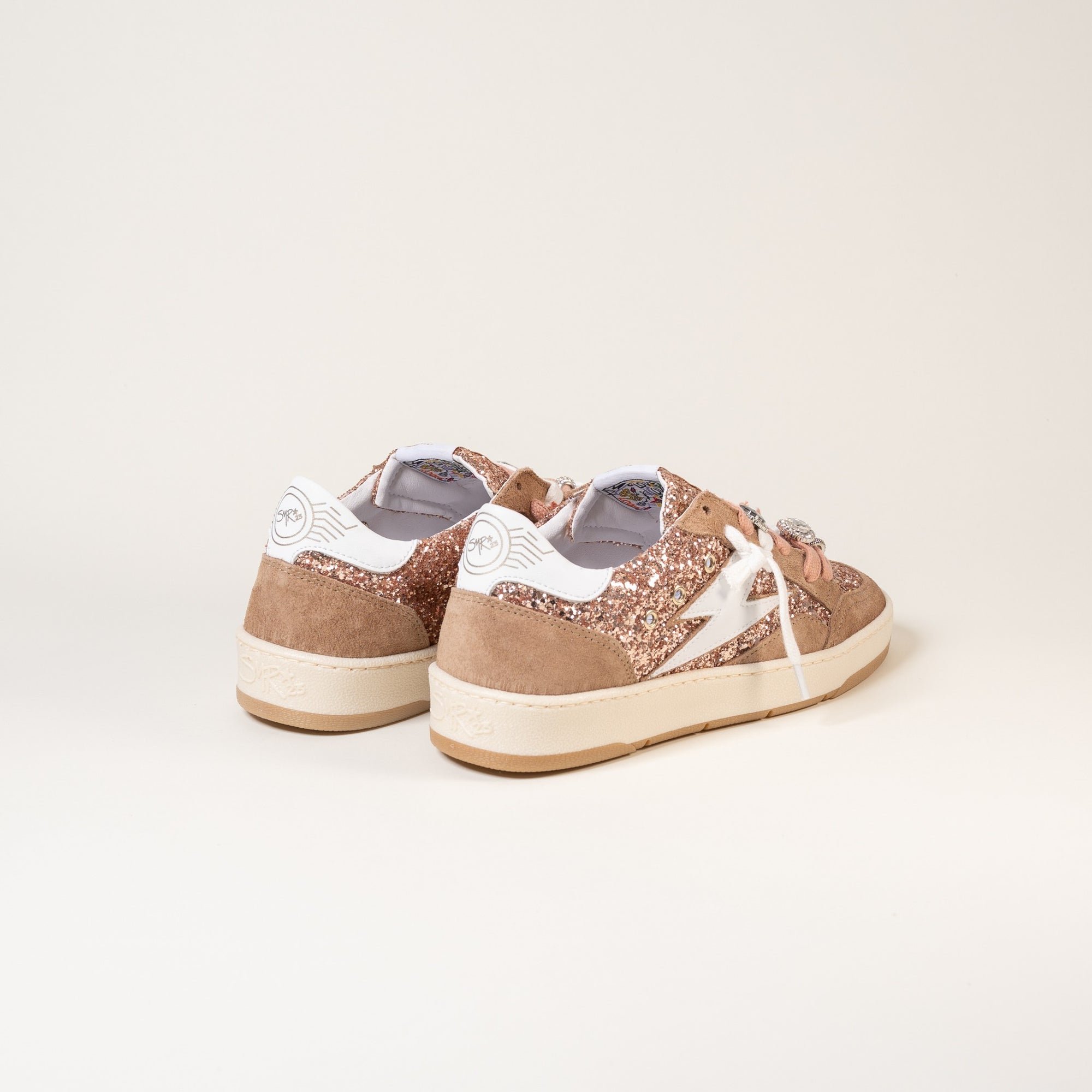 Baskets femme Semerdjian Dany E194 lacets travaillés et bijoux – SMR23
