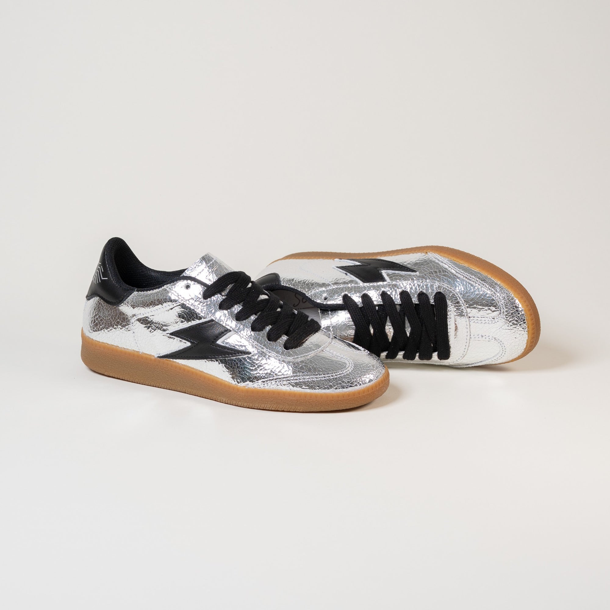 Baskets femme Semerdjian Emily E245 argent et noir – SMR23
