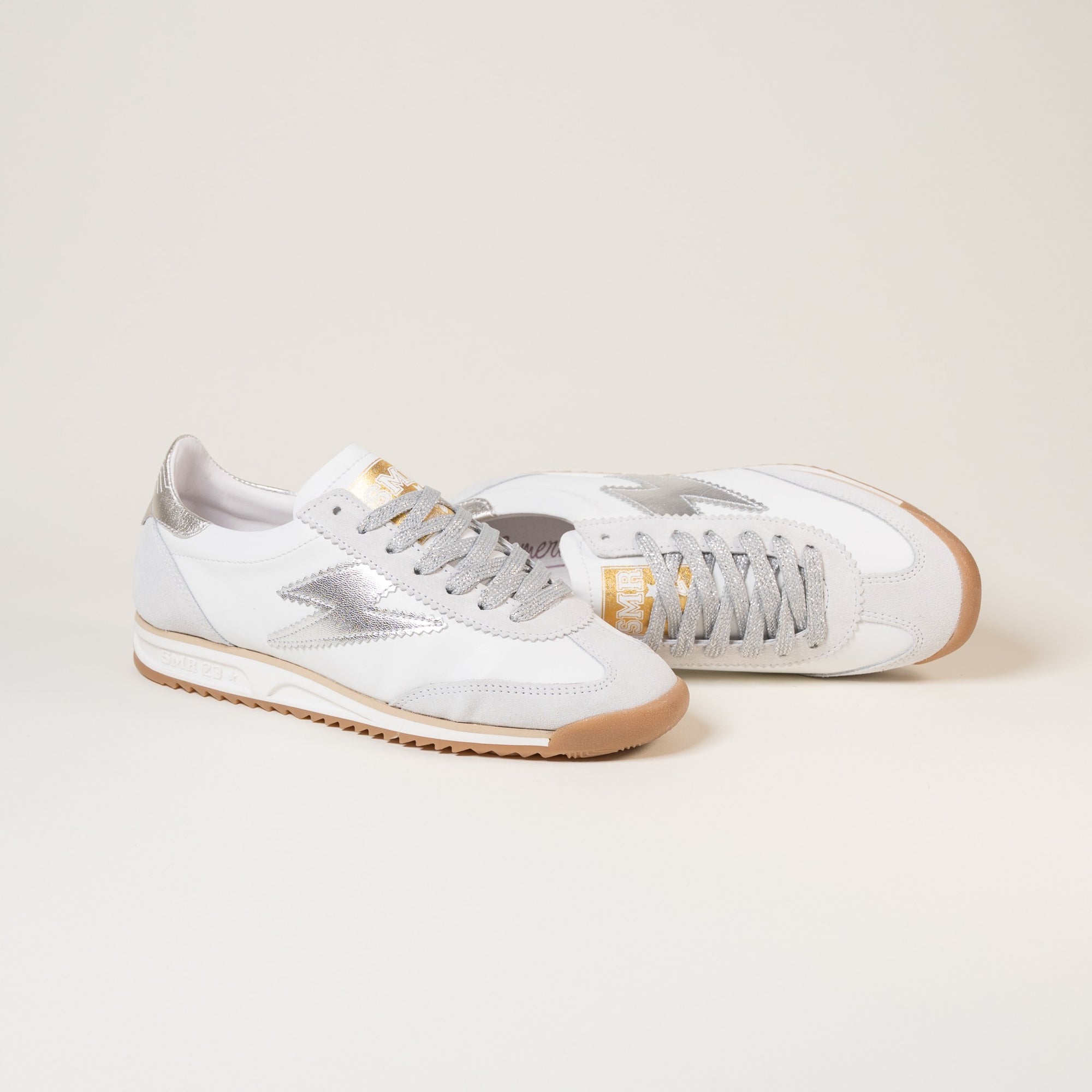 Baskets femme Semerdjian Joyce E313 croûte de cuir gris – SMR23