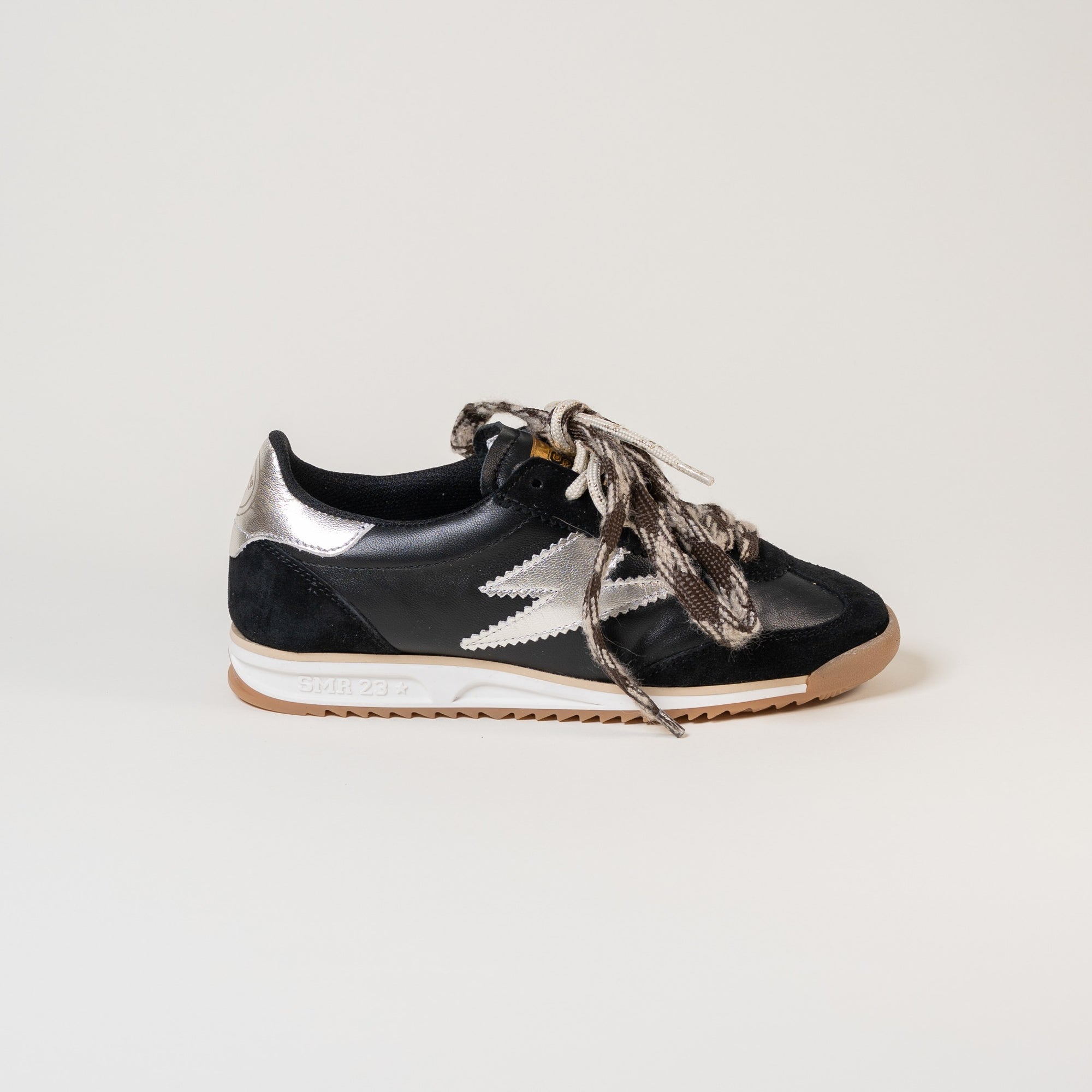 Baskets femme Semerdjian Joyce E322 cuir noir – SMR23