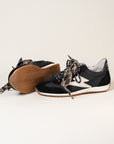 Baskets femme Semerdjian June E277 cuir noir et blanc – SMR23