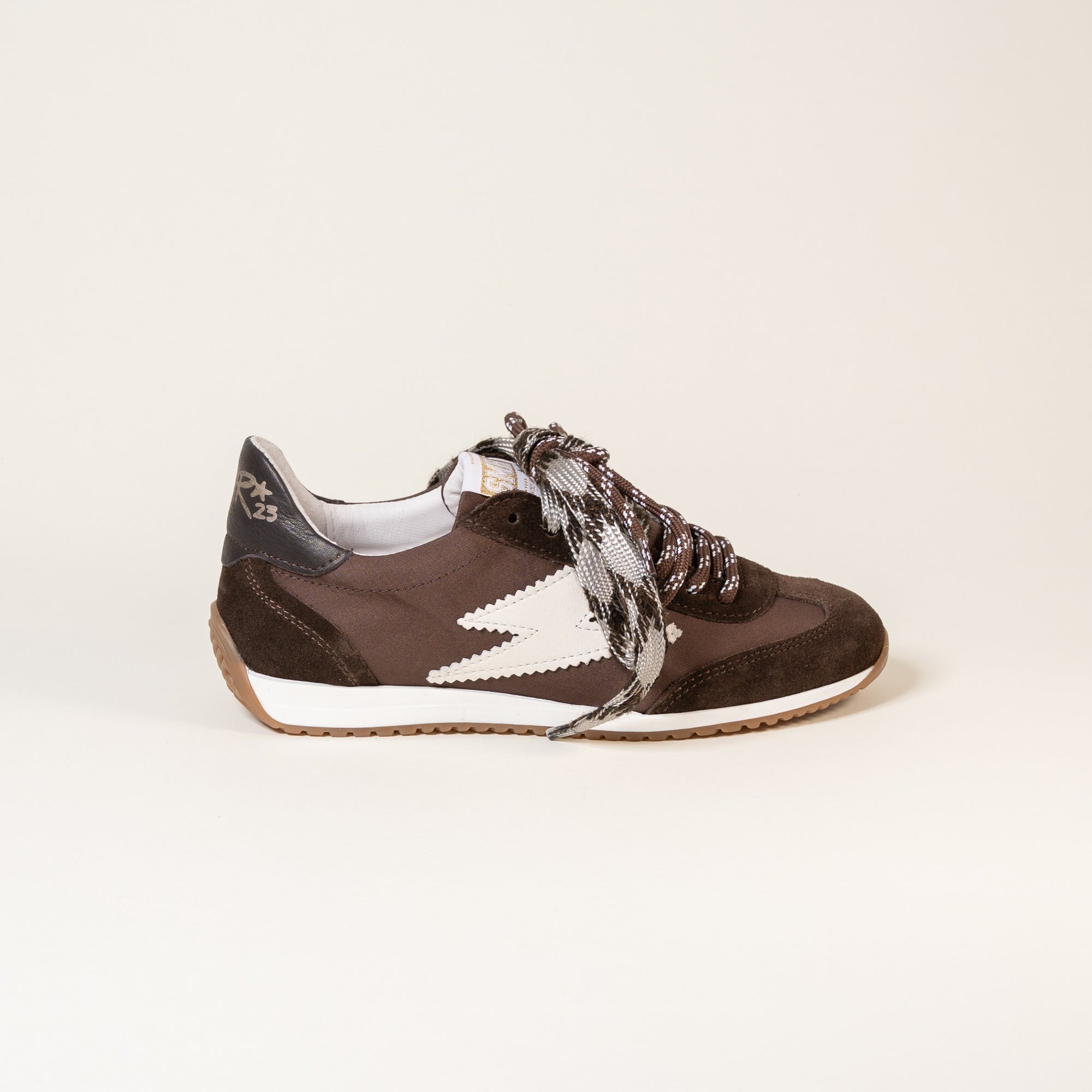 Baskets femme Semerdjian June E278 toile marron – SMR23