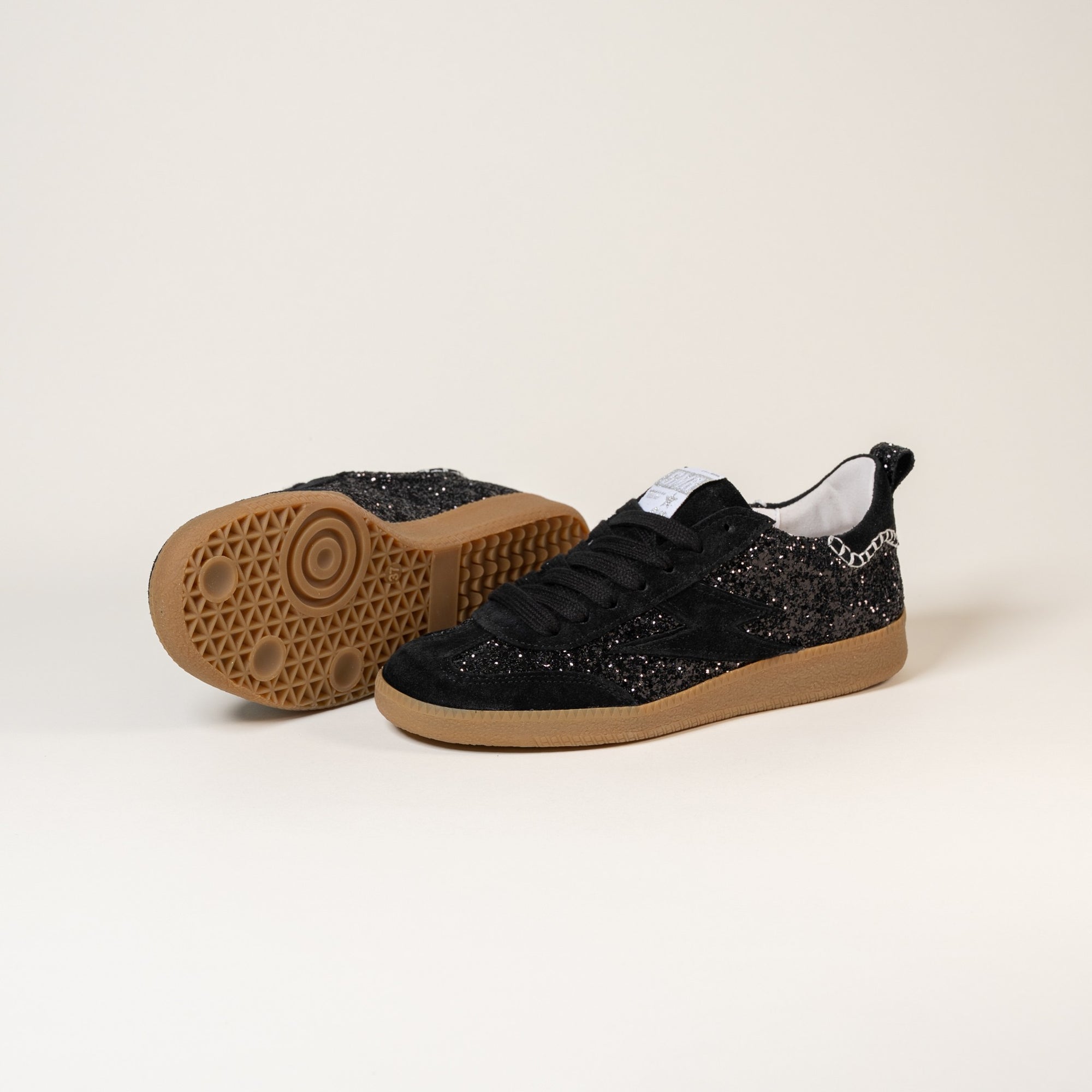 Baskets femme Semerdjian Kayla E110 croûte de cuir noir – SMR23