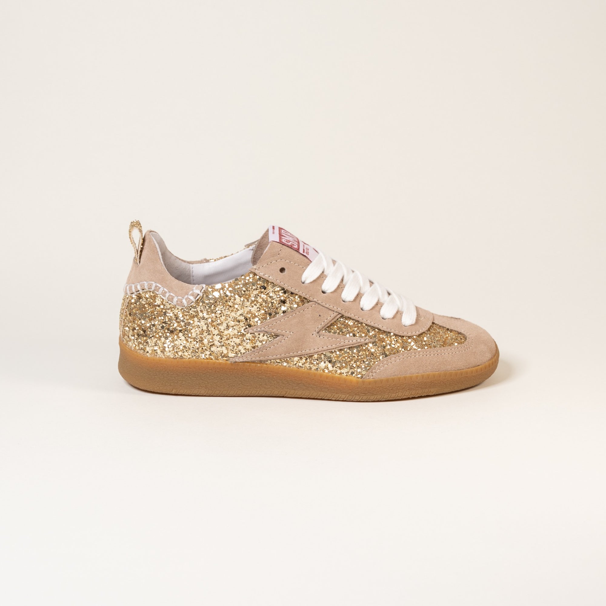 Baskets femme Semerdjian Kayla E115 glitter or – SMR23
