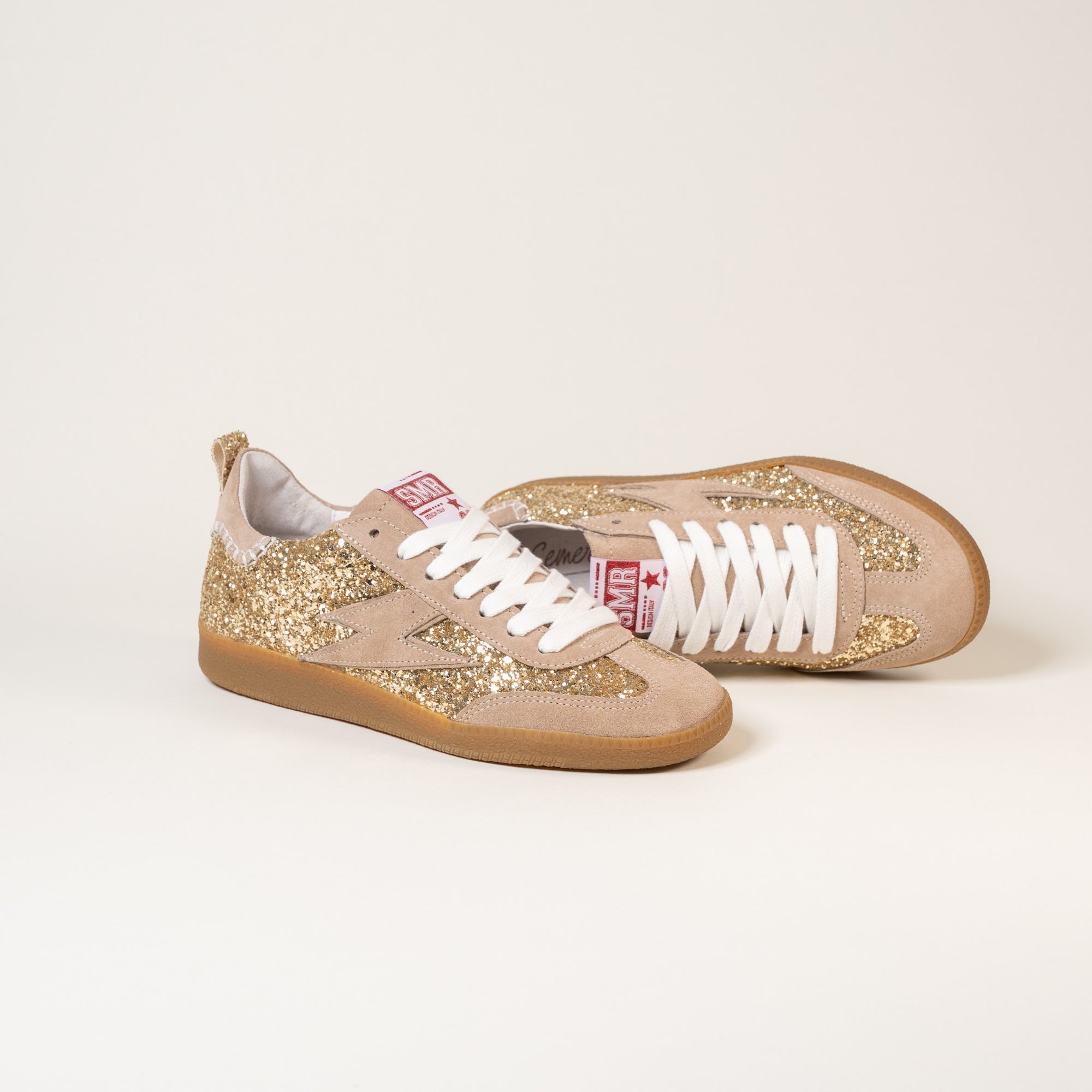 Baskets femme Semerdjian Kayla E115 lacets coton blancs – SMR23