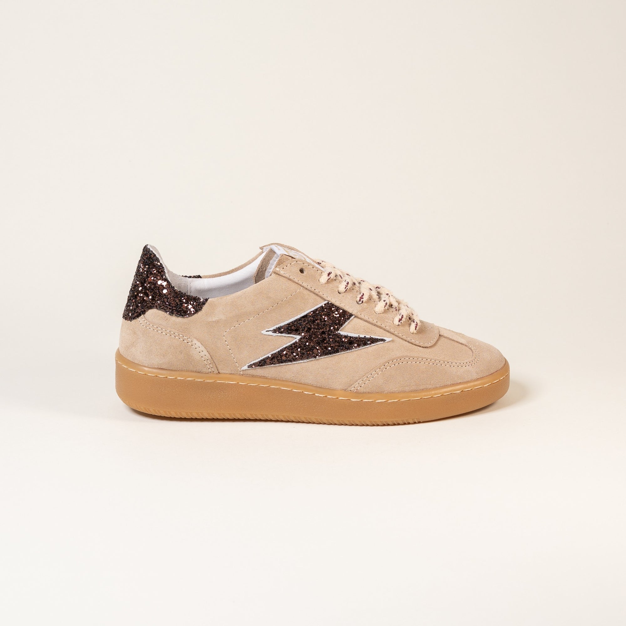 Baskets femme Semerdjian Lee E434 croûte de cuir beige – SMR23