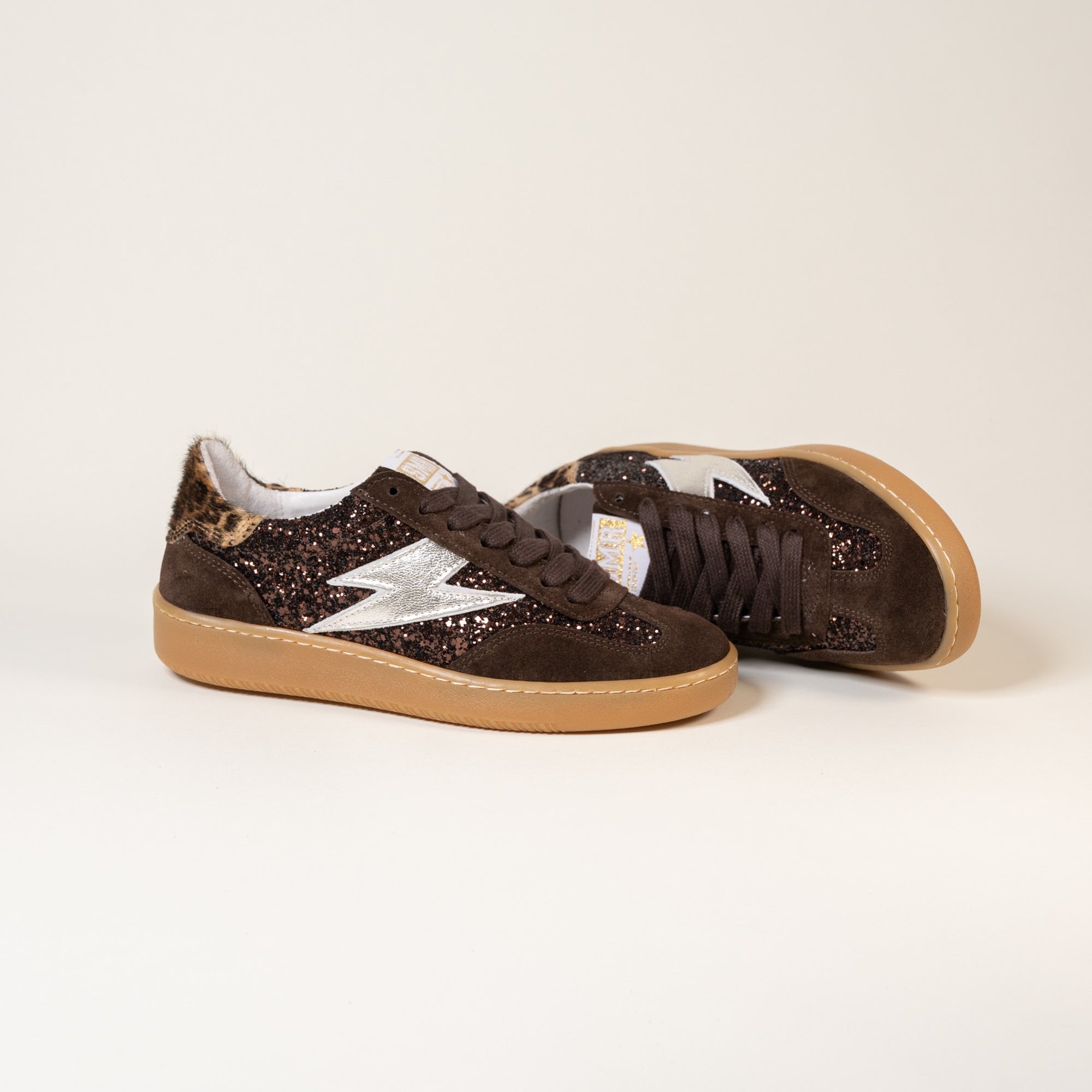 Baskets femme Semerdjian Lee E469 cuir métallisé argent – SMR23