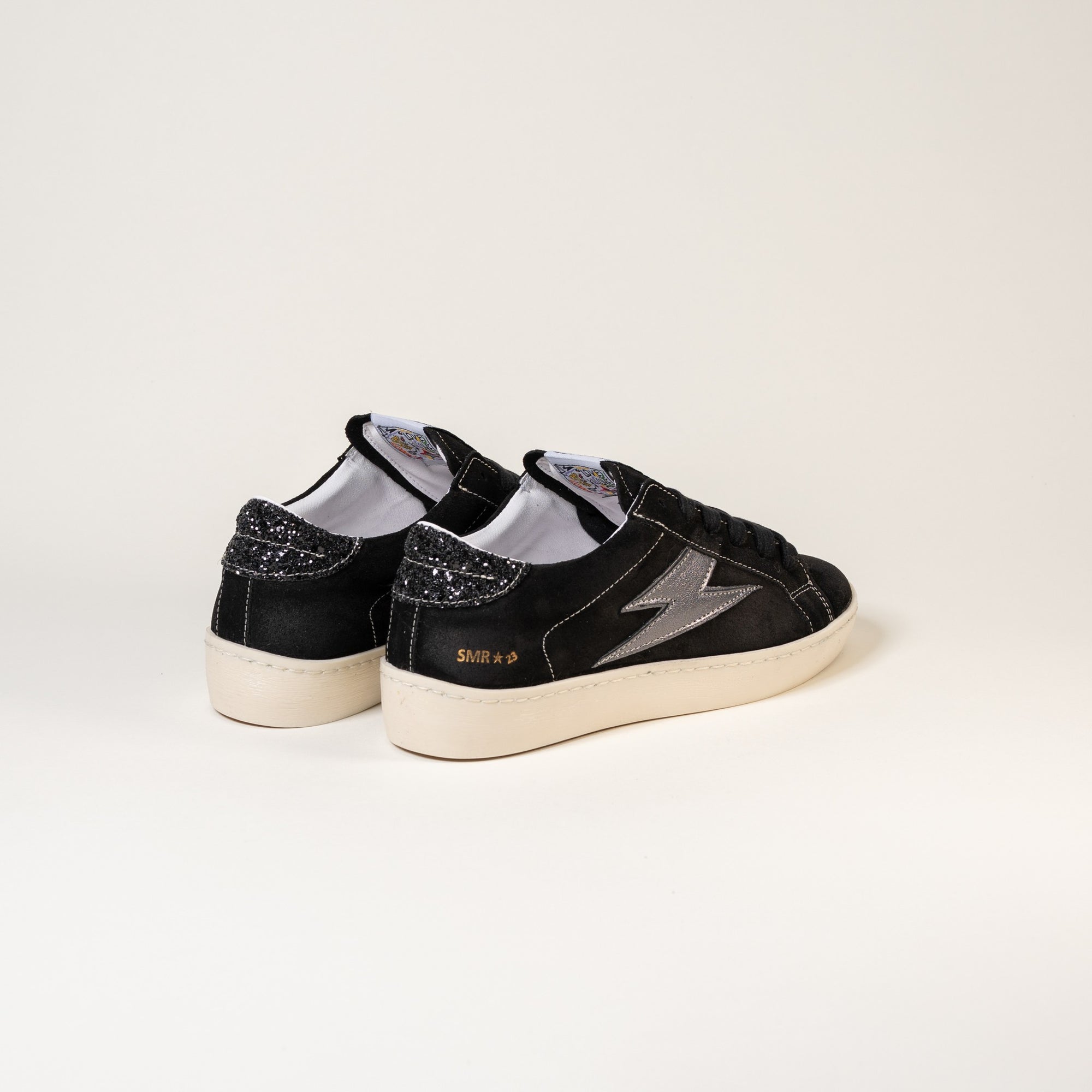 Baskets femme Semerdjian Maya E162 lacets coton noirs – SMR23