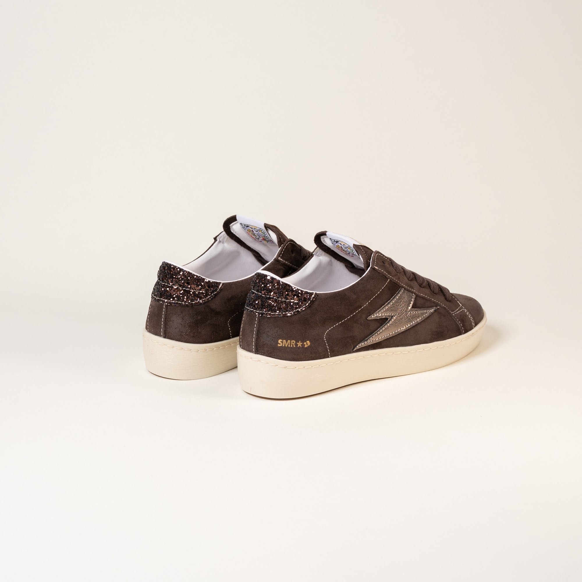 Baskets femme Semerdjian Maya E164 lacets coton marrons – SMR23