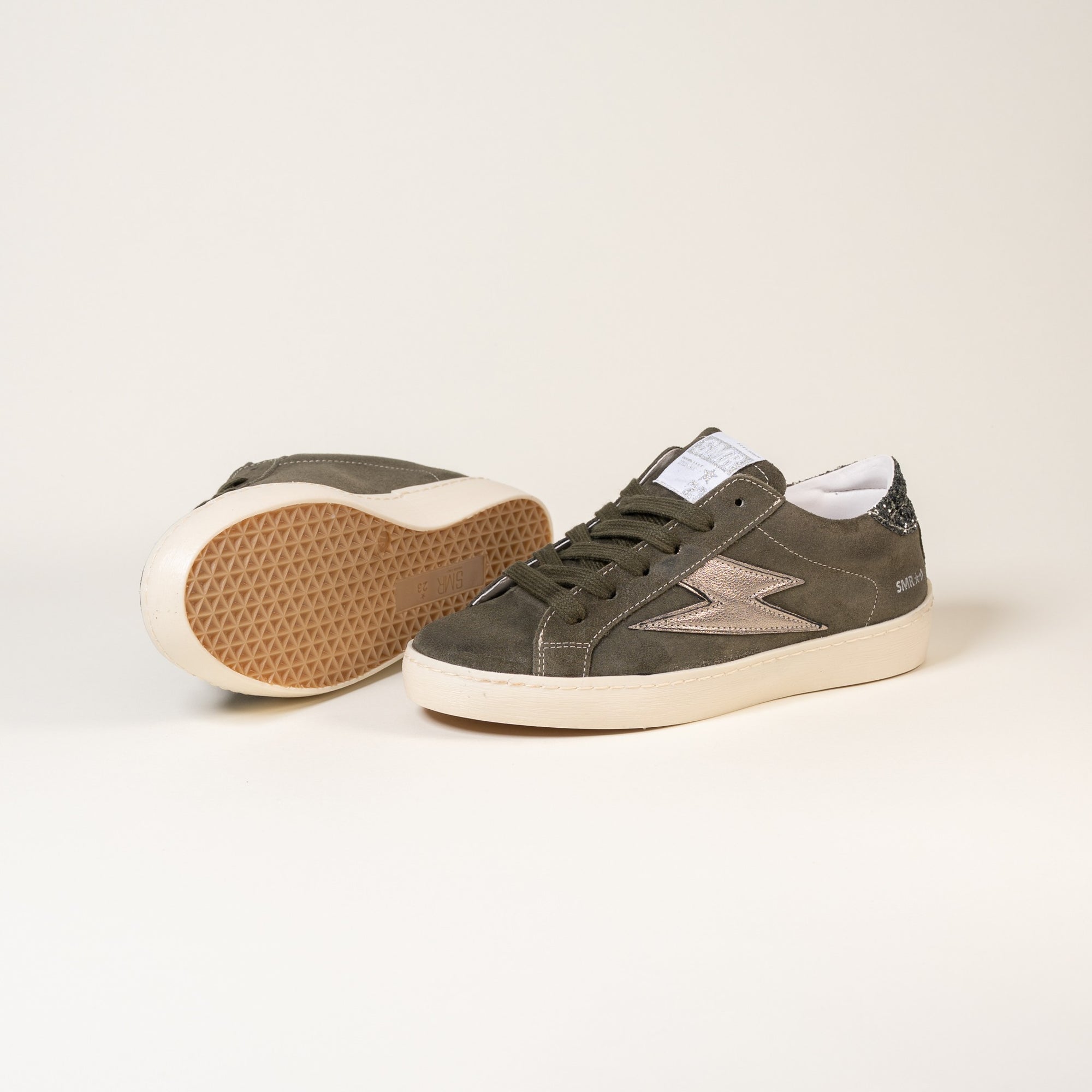 Baskets femme Semerdjian Maya E168 glitter kaki – SMR23