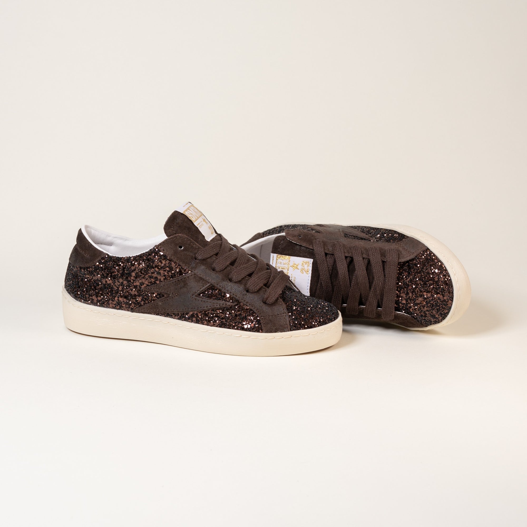 Baskets femme Semerdjian Maya E179 lacets coton marron – SMR23