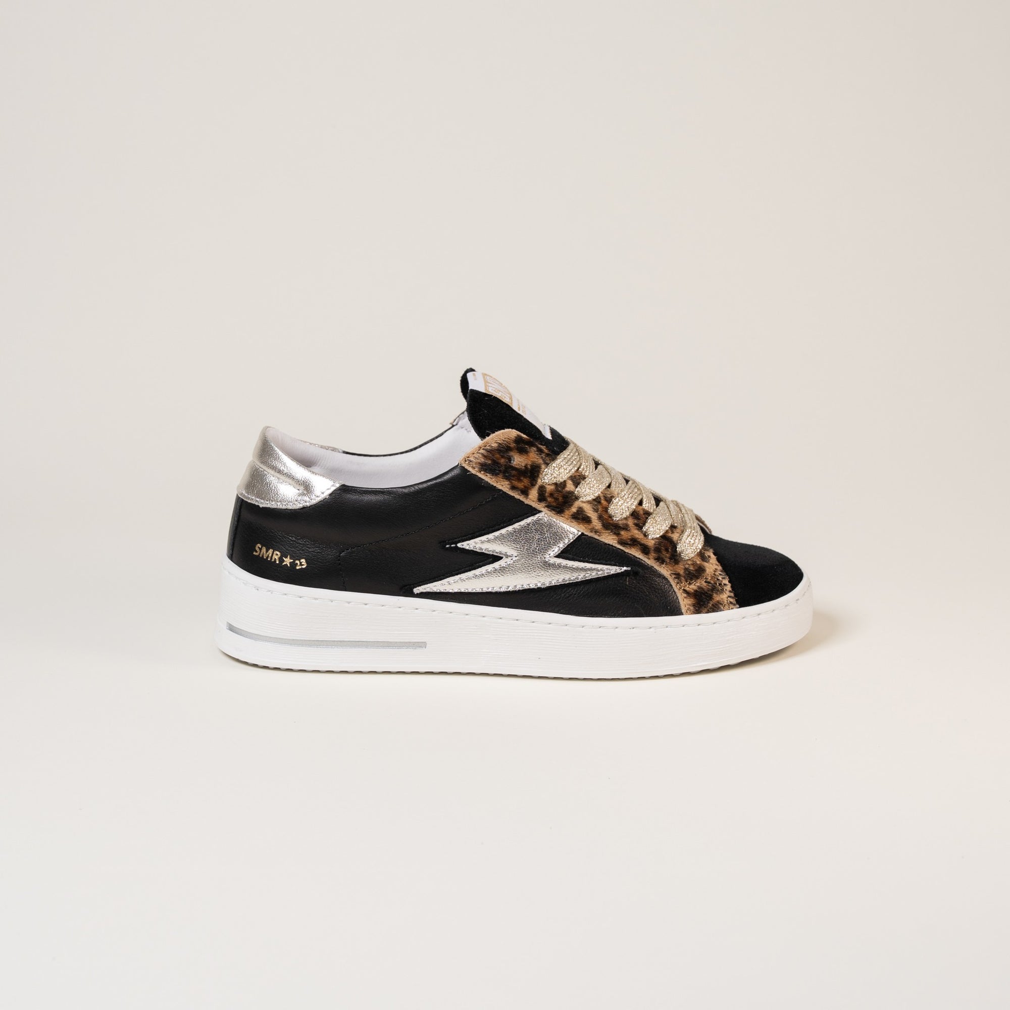 Baskets femme Semerdjian Maya E189 cuir noir – SMR23