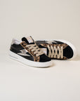 Baskets femme Semerdjian Maya E189 cuir métallisé champagne – SMR23