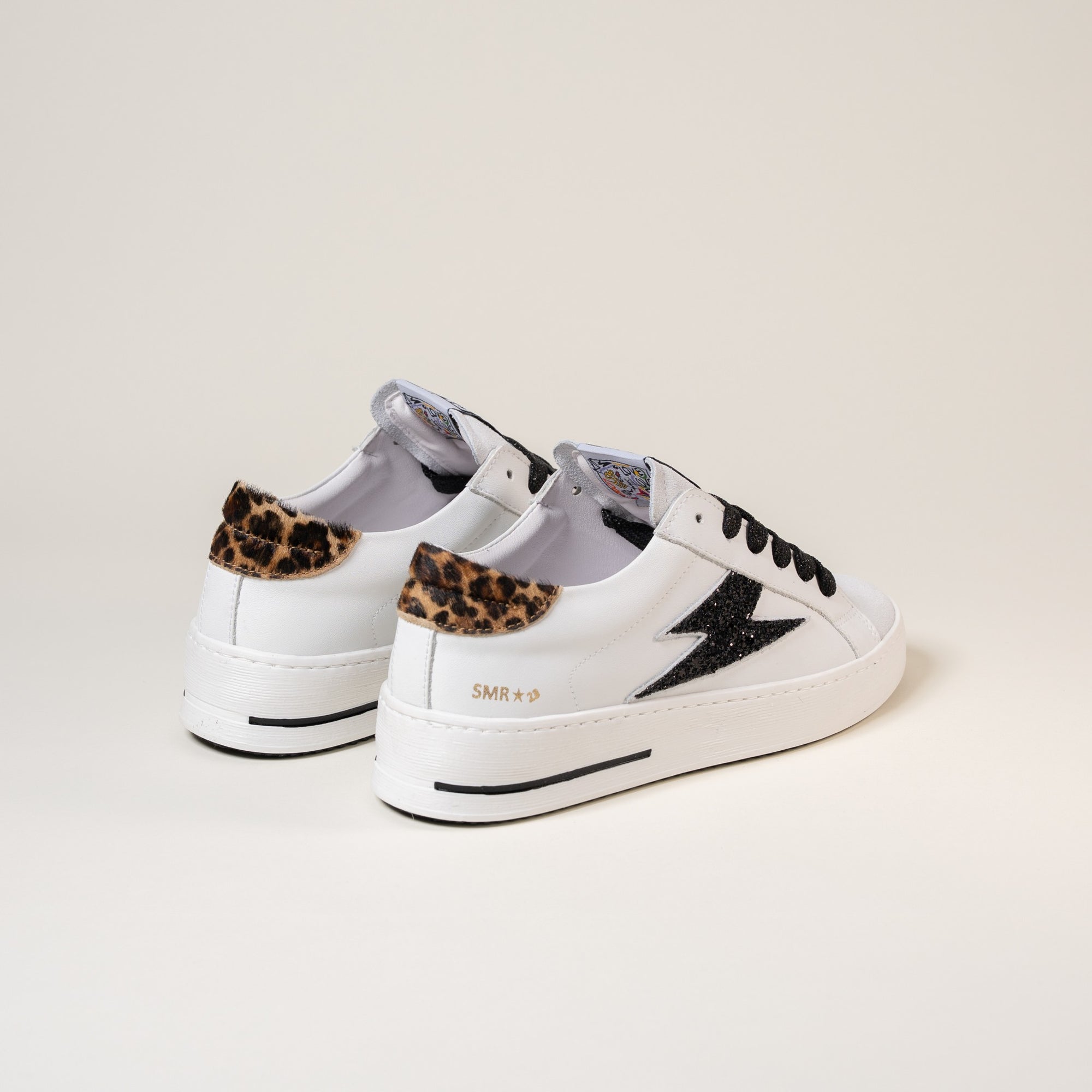 Baskets femme Semerdjian Maya E190 lacets métallisés noirs – SMR23