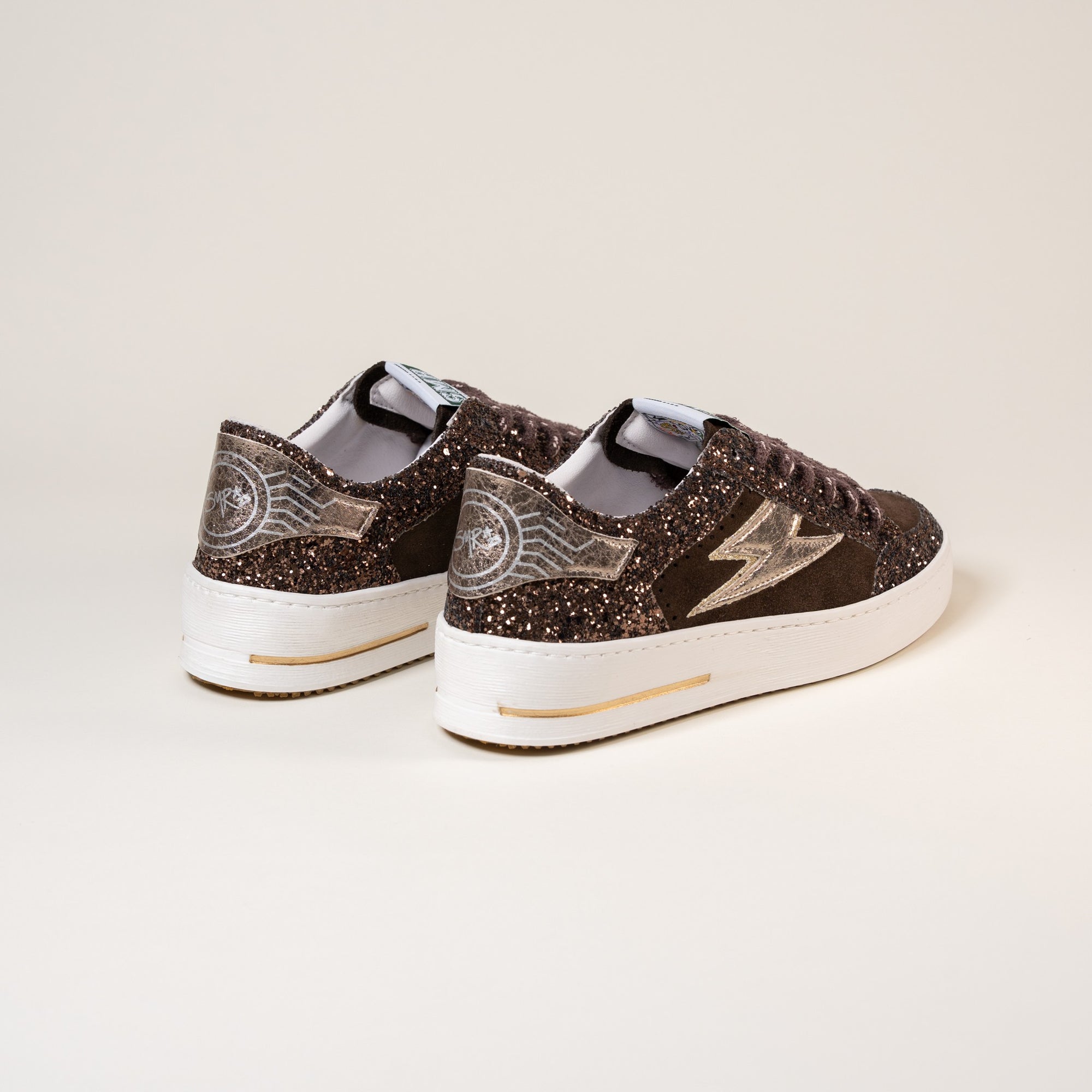 Baskets femme Semerdjian Noubar E475 cuir métallisé or – SMR23