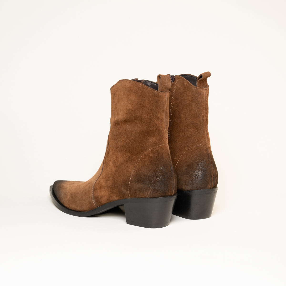 Bottines E1454E5 Crosta Tabacco talon 5 cm western