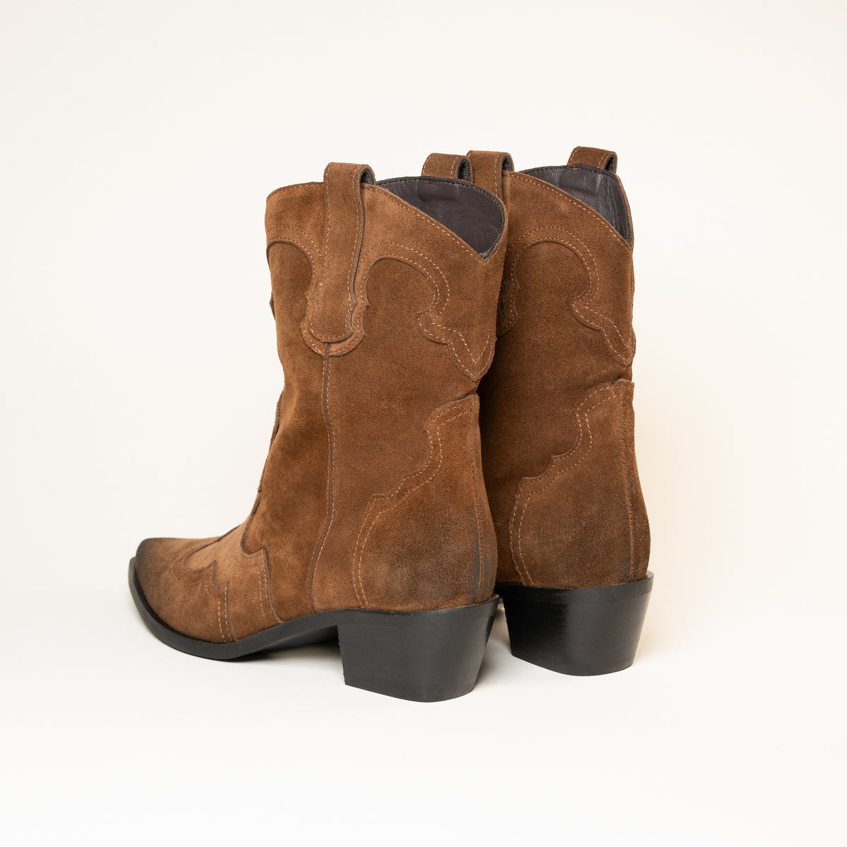 Bottines E1467E1 Crosta Tabacco talon 5 cm bout effilé