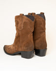 Bottines E1467E1 Crosta Tabacco talon 5 cm bout effilé