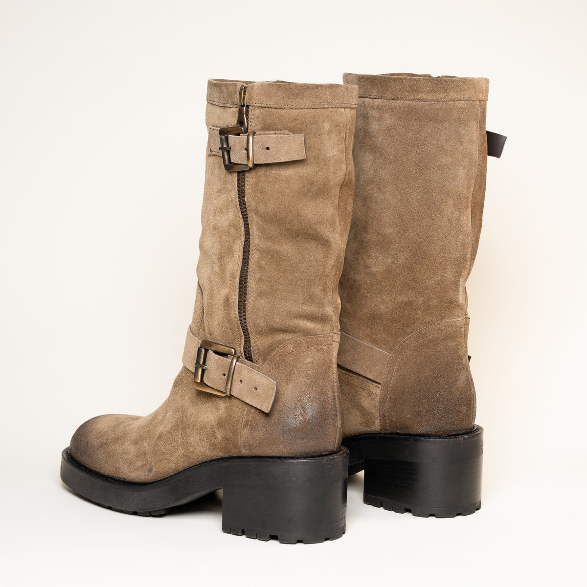 Biker E1468E1 Crosta Sesamo talon 6 cm semelle crantée