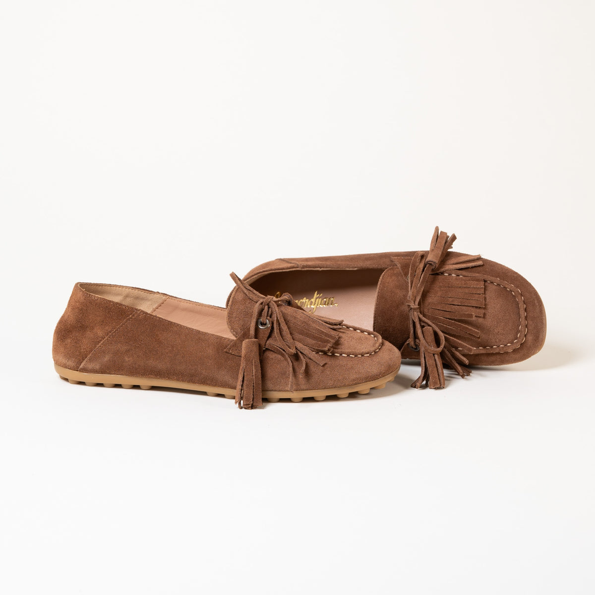 Mocassins 186 Camoscio Tabacco — Gomme