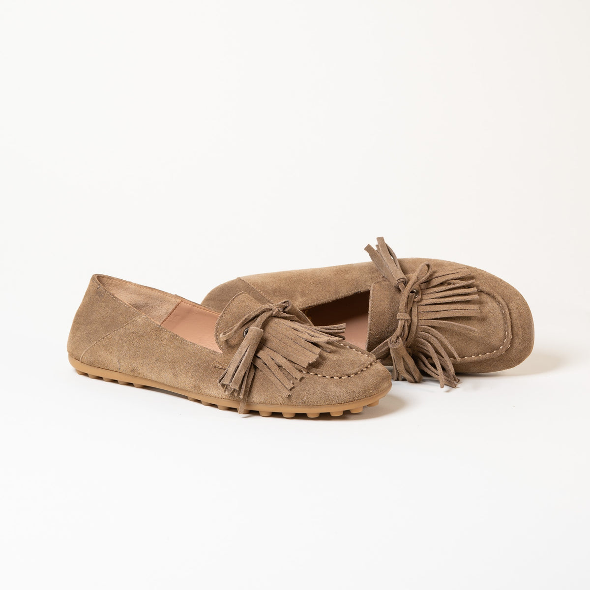 Mocassins 186 Camoscio Visone — Gomme