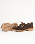 Mocassins KIM17 Camoscio TDM — Lacets cuir, œillets métal et surpiqûres apparentes