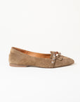 Mocassins VOGUE 01 Camoscio Visone — Croûte de velours taupe, doublure cuir de veau et première cuir